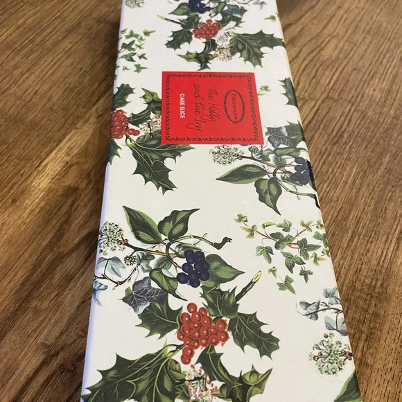 Portmeirion Christmas Holiday Cake Serving Slicer The Holly and the Ivy Pattern - Picture 3 of 8